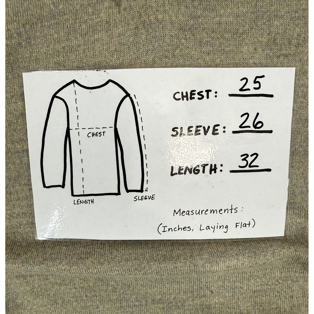 Pronto Uomo Sweater Men's XLT Heathered Tan 100% Merino Extra Fine Wool Italy - Picture 7 of 7